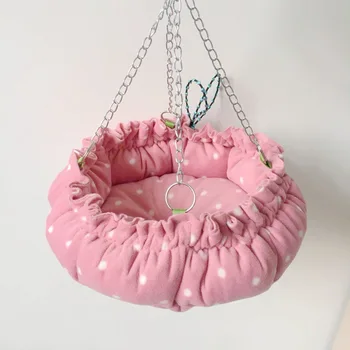 

AHUAPET Guinea Pig Cages Nest For Hamster Hanging Soft Bed Pet Supplies Small Cat Pet House Totoro Guinea Pig Accessories E