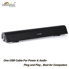 Computer Subwoofer Soundbar Speaker USB audio sound bar speaker for computer Laptops 10Watts USB powered speakers for computer