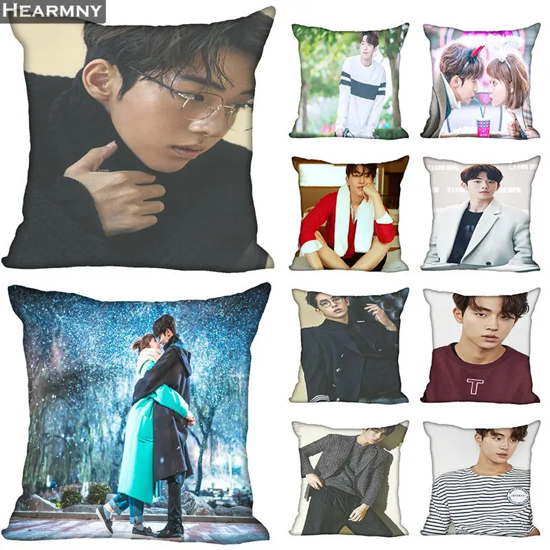 

New Arrival Nam Joo Hyuk Pillow Cover Bedroom Home Office Decorative Pillowcase Square Zipper Pillow cases Satin Soft No Fade