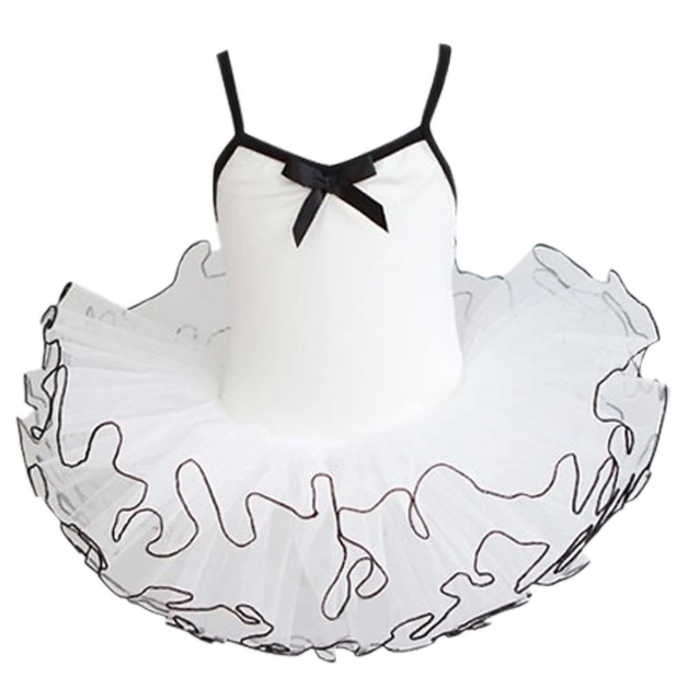 2017 NEW New Girls Ballet Costume Tutu Skirt Child Party Leotards Skirt Dance Skate Dress White 6 size