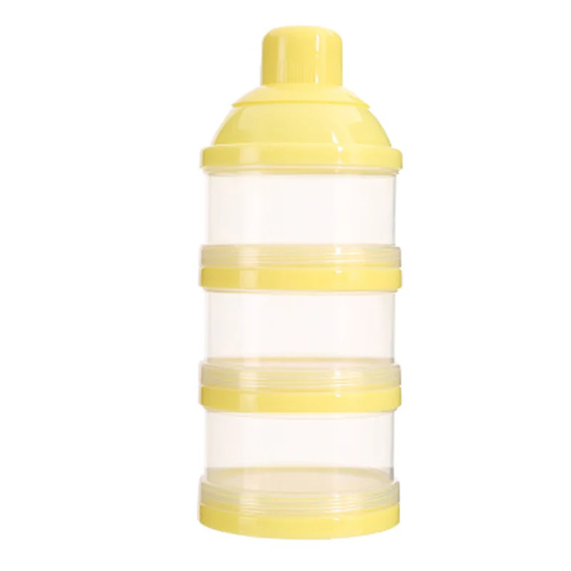 Портативный маленьких Еда коробка для хранения Портативный сухое молоко диспенсер формулы Еда контейнер для хранения миска для кормления малышей для маленьких детей - Цвет: Цвет: желтый