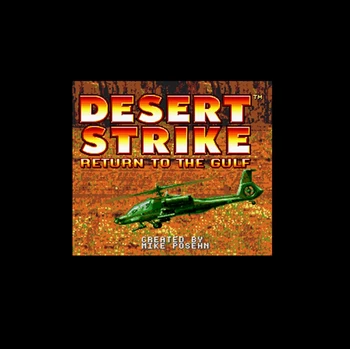 

Desert Strike - Return to the Gulf 16 bit Big Gray Game Card For USA NTSC Game Player