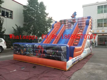 

(China Guangzhou) Factory direct inflatable slide / castle / trampoline / pool slide / Spiderman slide YLY-032
