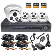 AHD-H 4CH 1080 P Em Tempo Real Completa do Sistema DVR 2.0MP 2 Matriz IR Segurança Câmera Dome