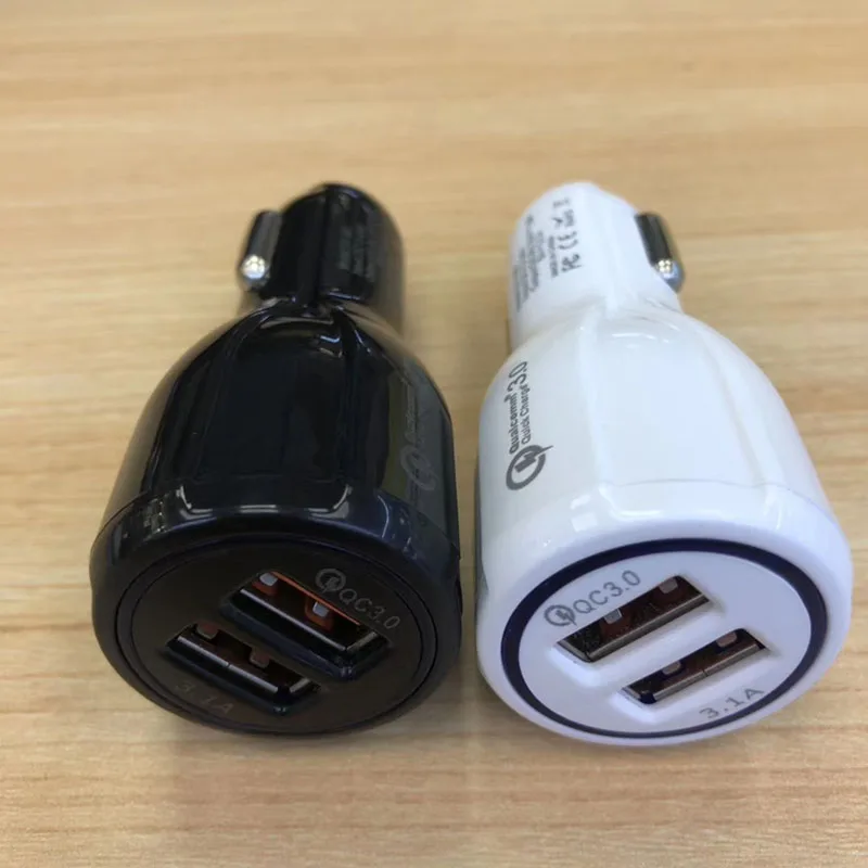 Автомобильное зарядное устройство адаптер 5 В/3.1A автомобильное USB зарядное устройство высокого качества мобильный телефон двойной зарядное устройство USB 2 порта автоматическая зарядка для iPhone samsung