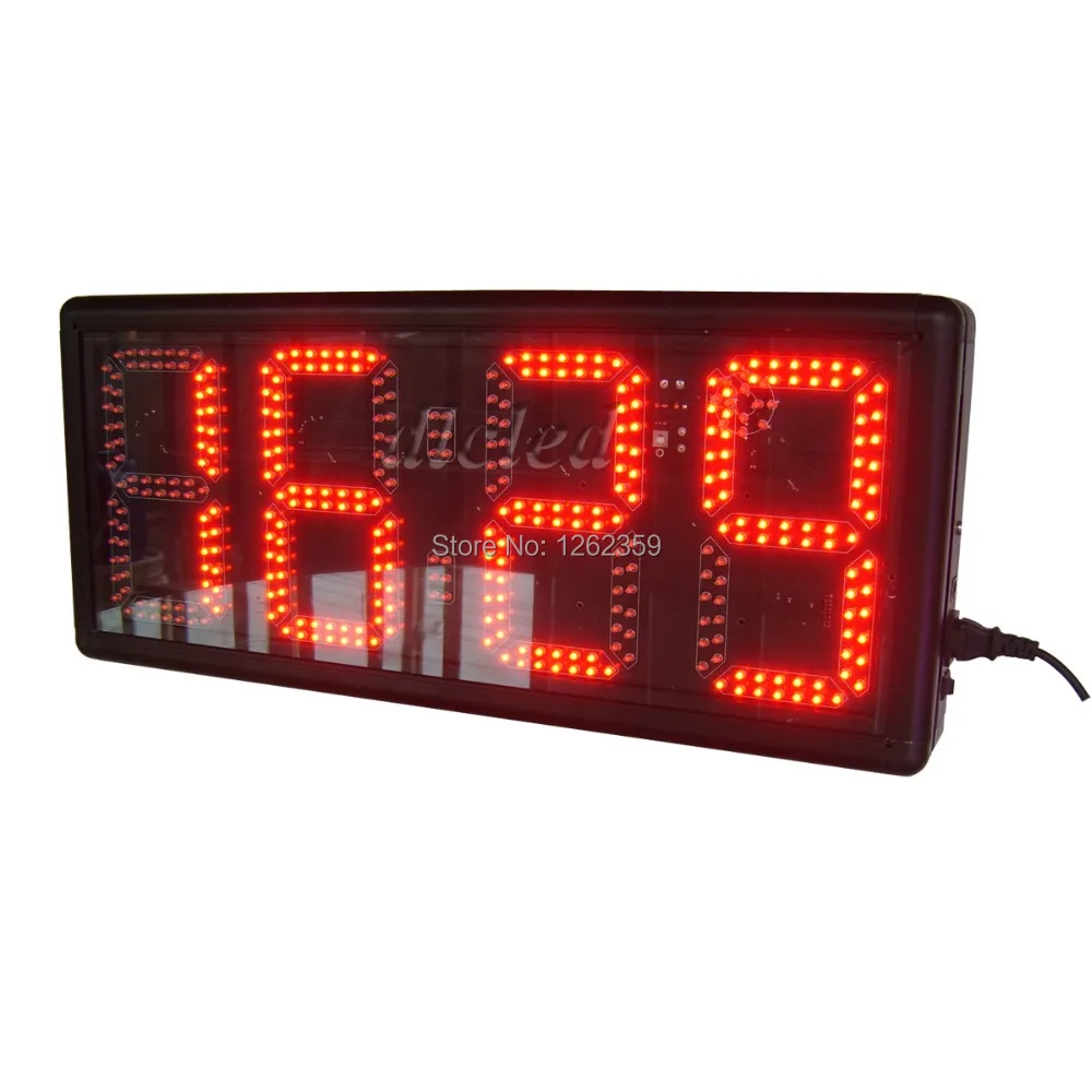8" 4 digits led countdown/up clock semi outdoor LED Race Timing Clock