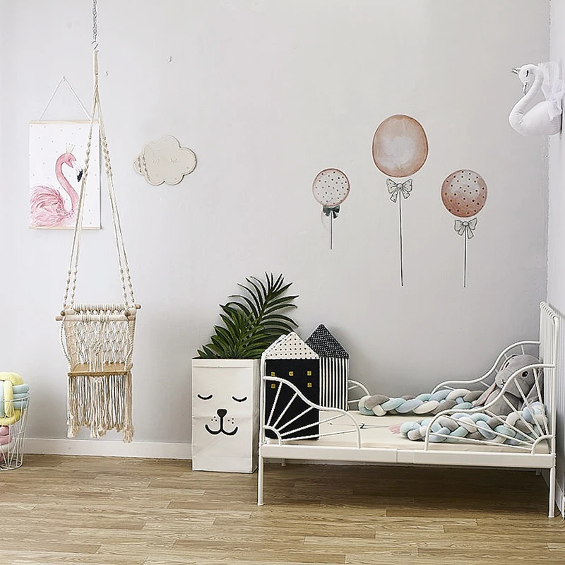 Детская комната мультфильм воздушный шар настенные наклейки для детского сада день рождения милый фон настенные наклейки декор стрельба реквизит