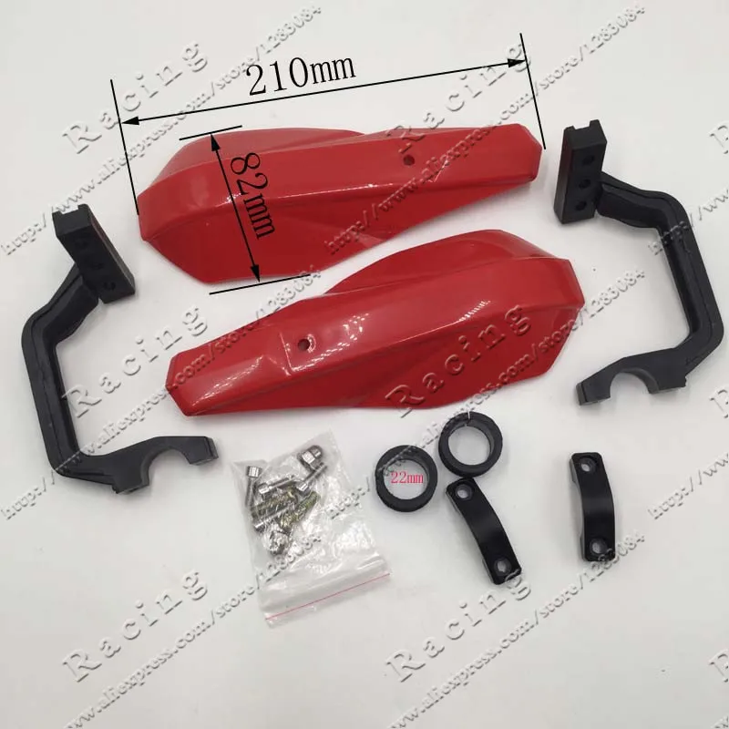 

Red Plastic Handle bar Brush Hand Guards Handguard Protector Protection Dirt Bike Street Bike Motorcycle Motocross