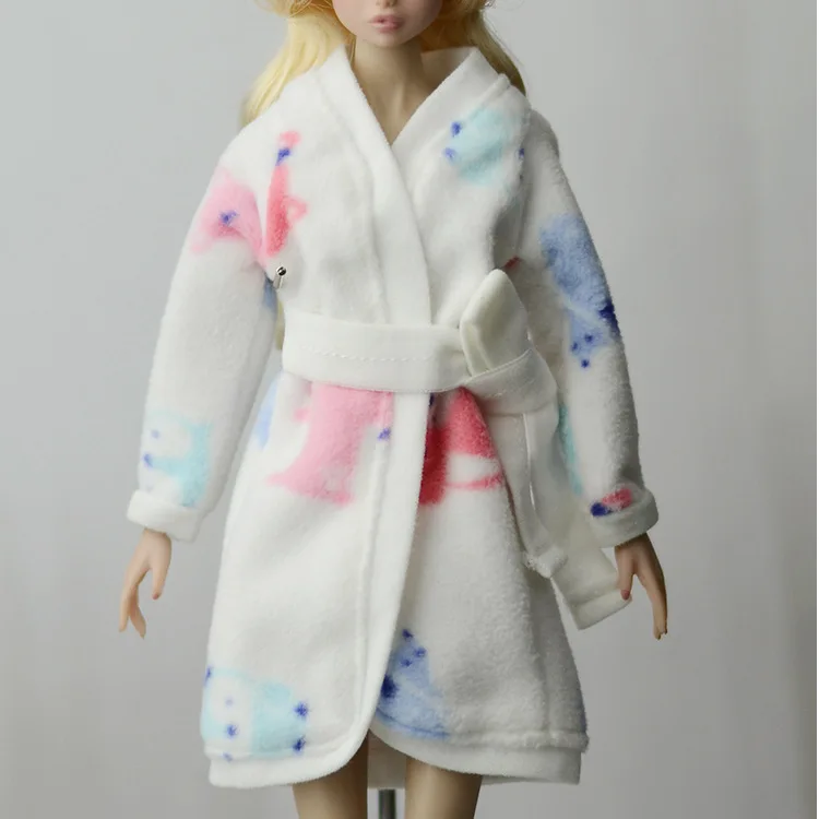 Подлинная одежда для сна Барби кукольный халат костюм для ванной зимняя пижама одежда для сна для Барби аксессуары для кукол