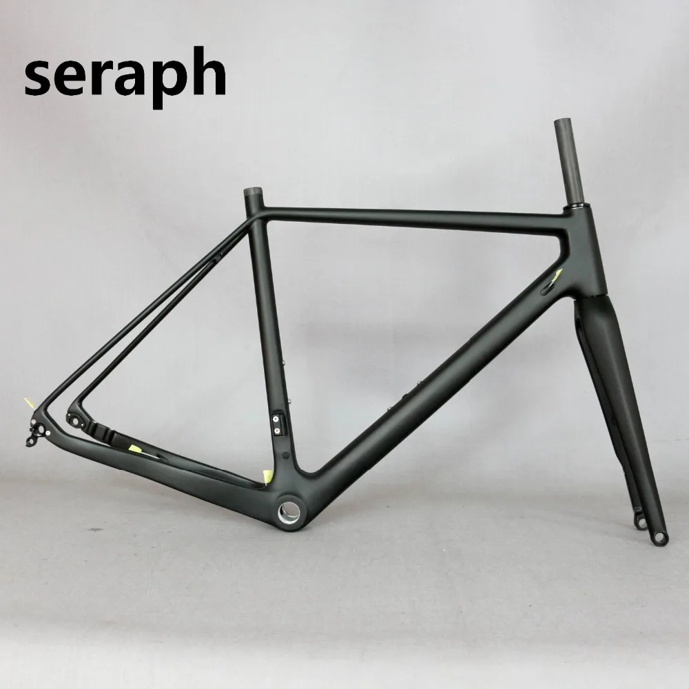 Best 2019 SERAPH bikes Thru Axle 142mm Available Gravel 700C Carbon Bike Frame,Gravel Di2 carbon frame . accetp custom paint 0
