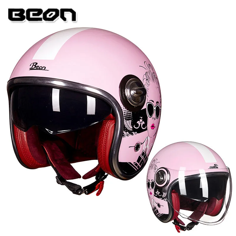 BEON B-108A moto rcycle шлем 3/4 с открытым лицом шлемы moto cross винтажный шлем moto casque Capacete Ретро шлем