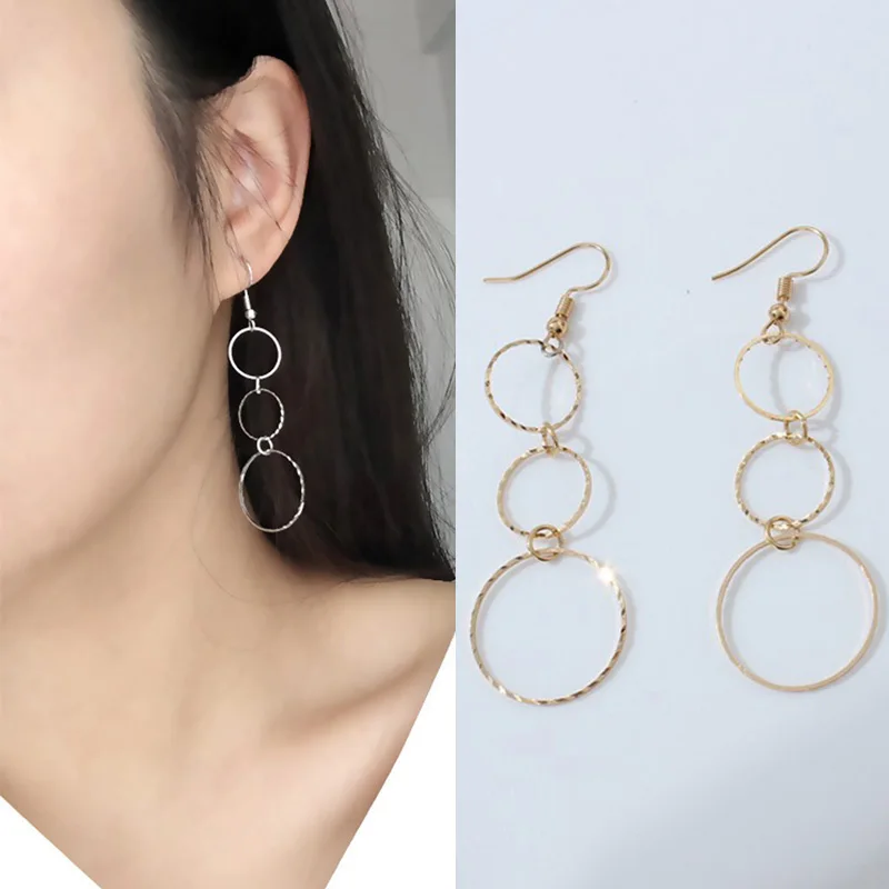 

Simple big earrings for women earring circle tassel earrings boucles d' oreilles pendantes boucle d'oreille pendante femme