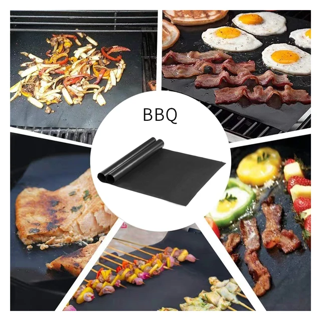 2Db/5Db Nem Tapadó Bbq Grill Mat Pad Újrahasznosítható Barbecue Sütőbetétek Újrafelhasználható Főzési Lapok Kültéri Piknik Főző Eszköz - Image 5