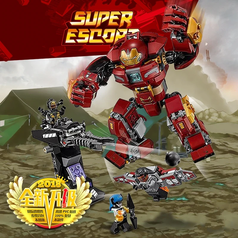 

07102 420pcs Building Blocks bricks Superhero Iron Man anti-Hulk model baby Toys DIY Educational Toys Compatible with legoings