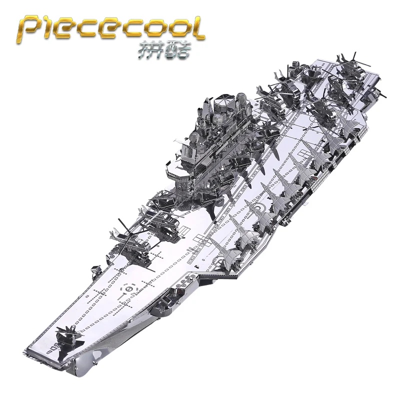 

Piececool 3D Metal Puzzle Figure Toy Plan Liaoning CV-16 Warship Educational Puzzle 3D Models Gift Jigsaw Toys For Children