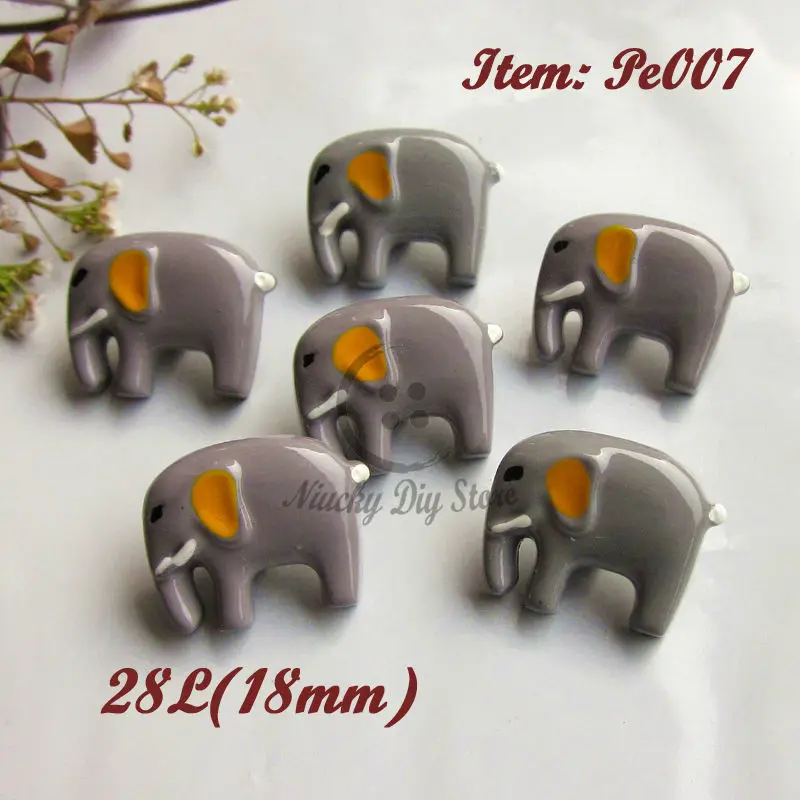 

Bionic buttons 24pcs Elephant shape buttons eco-friendly animal cartoon buttons for Diy craft decorative accessories