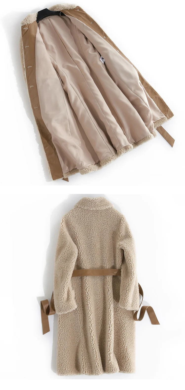 Шерстяная куртка, осенне-зимнее пальто, женская одежда, натуральный мех, пальто, корейская овчина, мех, манто, Femme Hiver, длинные пальто, ZT826