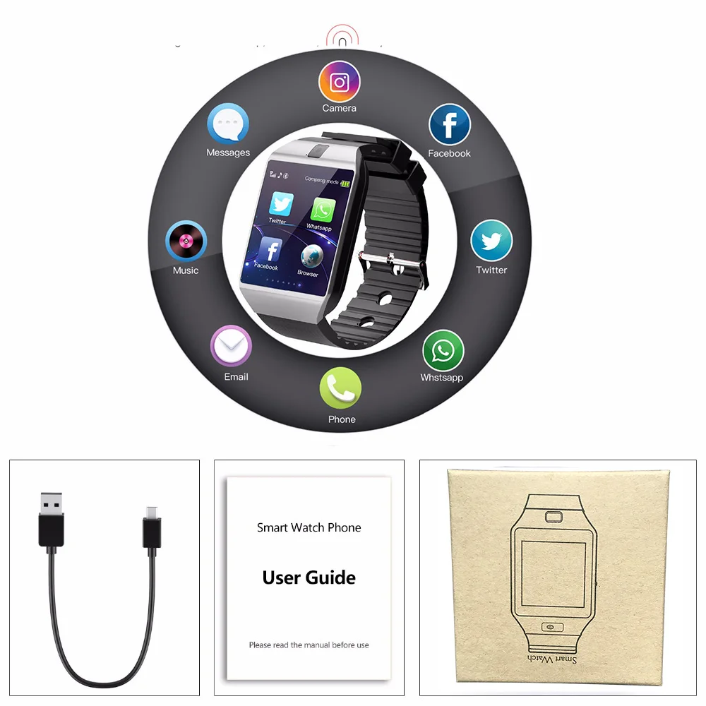 Bluetooth Смарт часы DZ09 для Apple Watch с камерой 2G SIM TF слот карты Smartwatch телефон Android IPhone Xiaomi