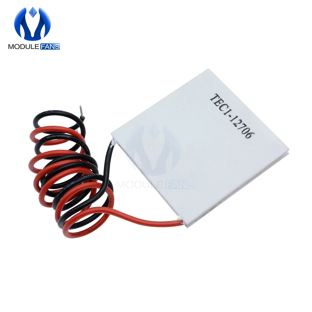 

TEC1-12706 12706 TEC Thermoelectric Cooler Peltier 12V New Of Semiconductor Refrigeration TEC112706 Heatsink Plate Module
