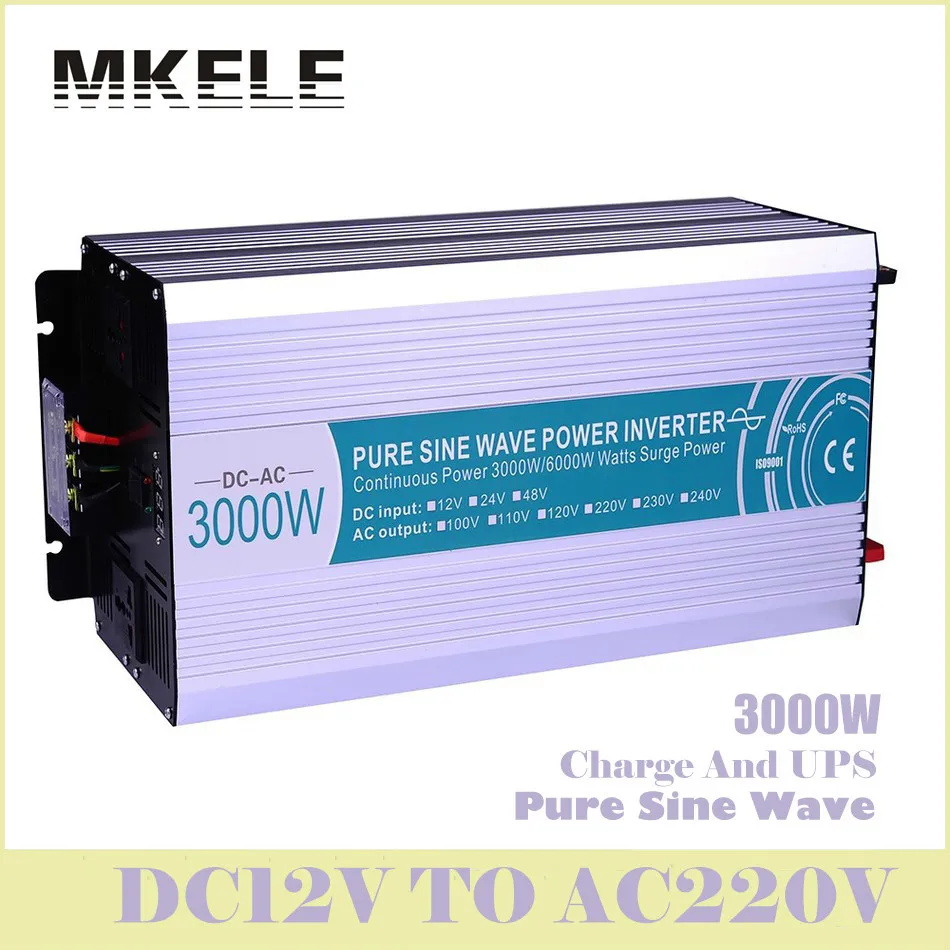 

MKP3000-122-C Off Grid Pure Sine Wave 3000w 12v 220v Solar Inverter Voltage Converter With Charger And UPS Digital Display China