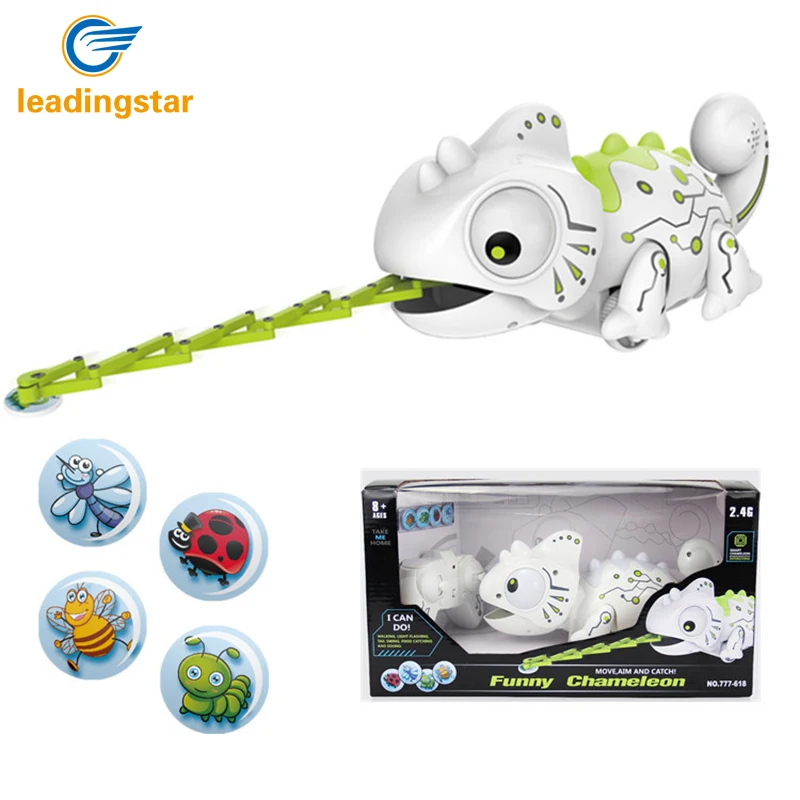 

LeadingStar Remote Control Chameleon 2.4GHz Pet Intelligent Toy Robot For Children Kids Birthday Gift Funny Toy RC Animals