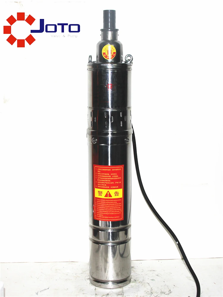 220V Single Phase Stainless Steel Screw Pump Household Small Electrical Submersible Pump High Delivery Range Deep