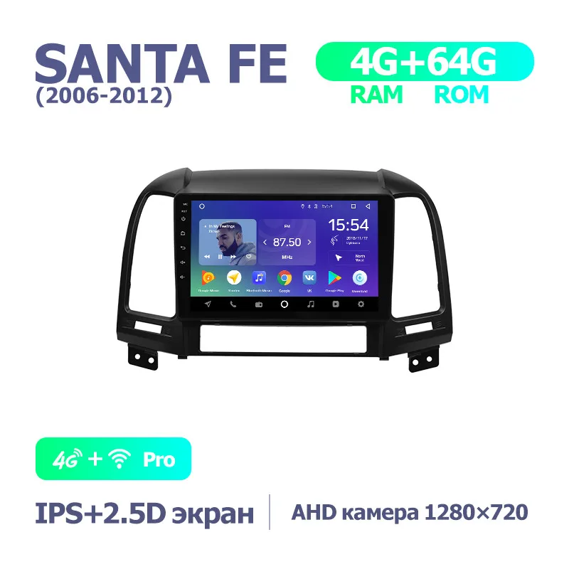 TEYES SPRO Штатное Головное устройство For Hyundai Santa Fe 2006-2012 GPS Android 8.1 aвтомагнитола магнитола автомагнитолы Андроид для Хендай Санта Фе 2 аксессуары штатная магнитола автомобильная мультимедиа - Цвет: Santa Fe 06 SPro 64G