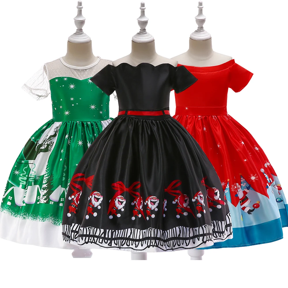 Рождественское платье снеговика для девочек, Костюм Детское платье для девочек Забавное платье с принтом животных вечерние платья для маленьких девочек SD