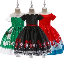 Рождественское платье снеговика для девочек, Костюм Детское платье для девочек Забавное платье с принтом животных вечерние платья для маленьких девочек SD