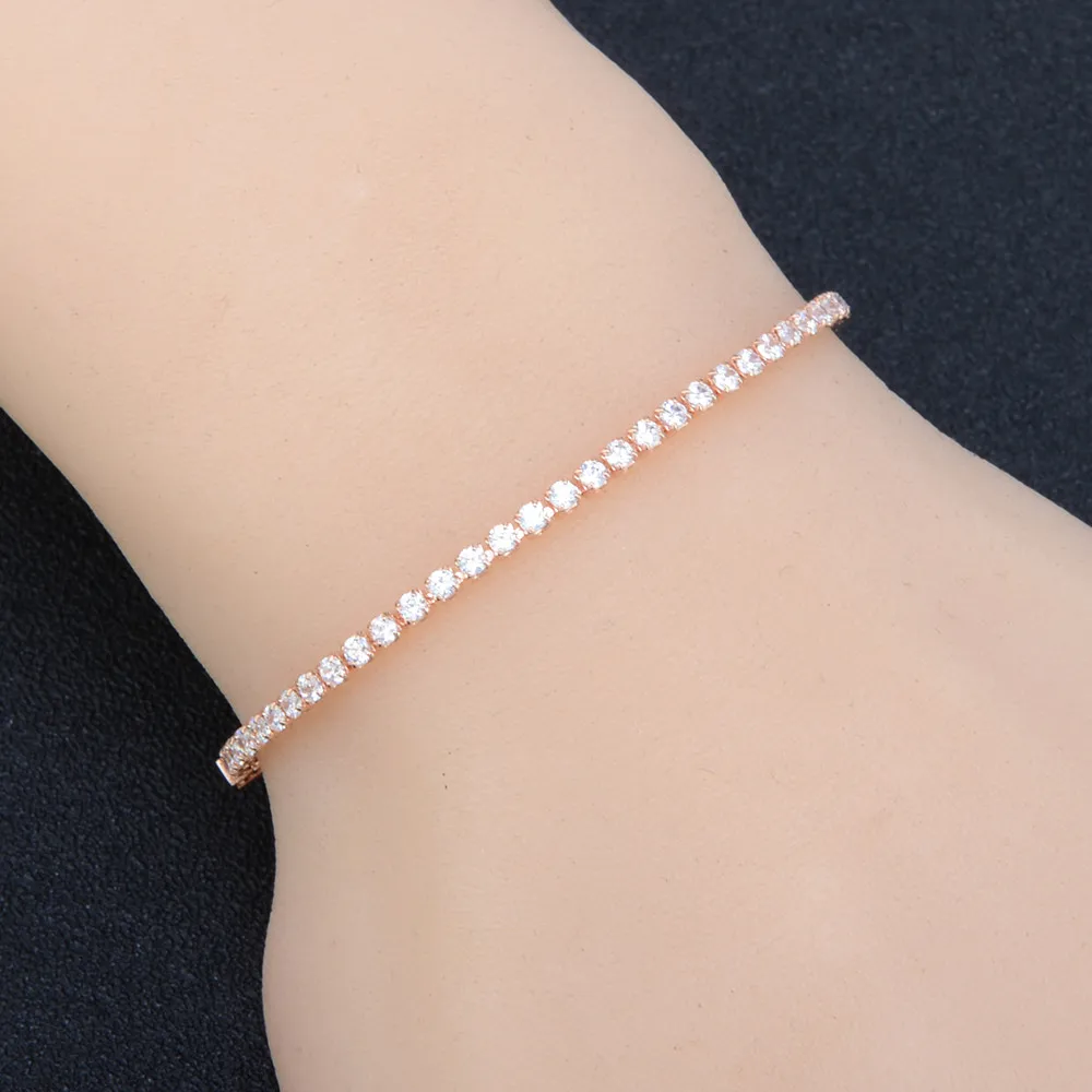 

2019 New Silver Gold Color Chain Bracelet Bling Charm Rhinestone Crystal Bangle Bracelets Adjustable Women Jewelry DropShipping