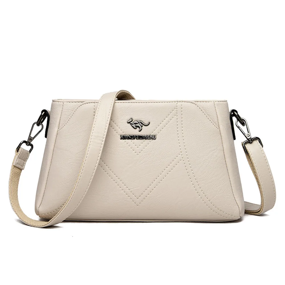 Новые белые сумки для женщин, кожаные сумки через плечо, модная женская сумка-мессенджер, тоут, роскошная брендовая сумка-мессенджер для женщин - Цвет: White