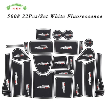 

Car Interior Accessories Rubber Door Pad for Peugeot 5008 Anti-slip Gate Slot Mat Cup Groove Mat Auto Decoration