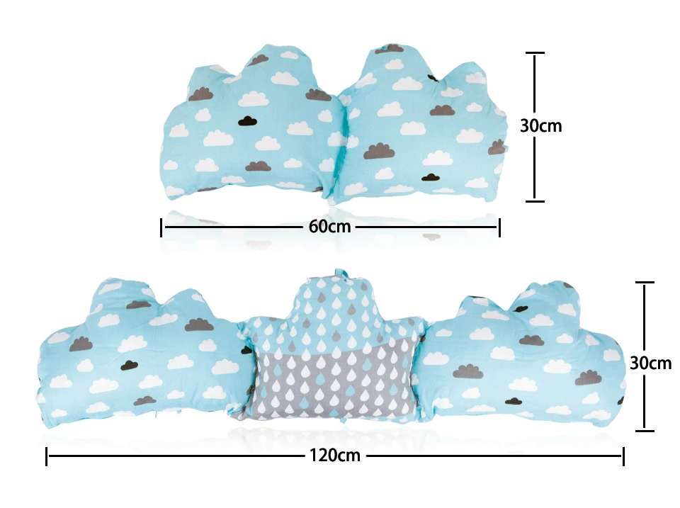 Детская кровать бампер в форме облака младенец новорожденный ребенок бампер Защита для кроватки известный бренд звезда принт хлопок мягкий детский комплект постельного белья