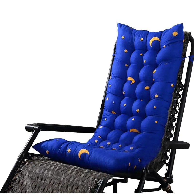 Утолщенная подушка для пляжного сиденья, подушка для обеденного отдыха, хлопковый коврик, кресло-качалка для помещений и улицы, кресло-качалка - Цвет: Blue