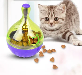 

Hot Sale Interactive Cat IQ Treat Ball Toy Smarter Pet Toys Food Ball Food Dispenser Playing Training Dog Squeak Toy