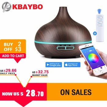 

550ml Air Humidifier Essential Oil Diffuser Aroma Lamp Aromatherapy Electric Aroma Diffuser Mist Maker Smart APP Remote Control