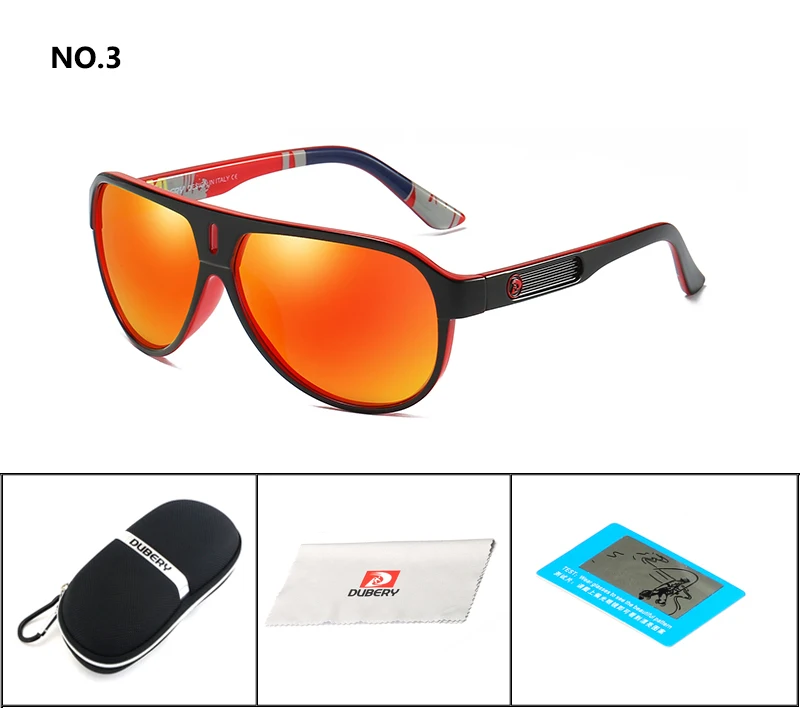 Бренд dubery, дизайнерские поляризованные солнцезащитные очки, мужские солнцезащитные очки для вождения, мужские винтажные Ретро зеркальные очки, мужские очки, UV400, на молнии - Цвет линз: 03