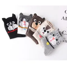 Новинка года JAYCOSIN 1 пара для женщин хлопковые носки кошачьими ушками животный принт зимние 1220