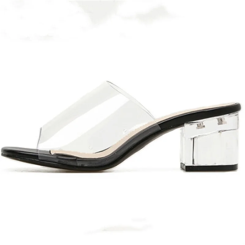 HiHopGirls newSummer Roman Transparent crystal Women Pumps Shoes sexy High Heels fashion Solid color Fish mouth Woman Sandal Women's Shoes