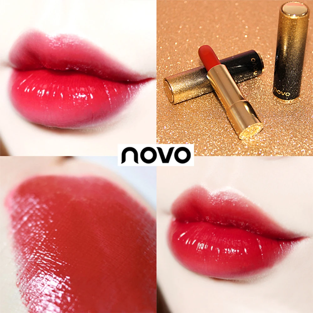 NOVO 6 Colors Nude Matte Lip Makeup Lipstick Long Lasting Easy To Wear Moisturizing Sexy Red Smooth Tint BN104 |