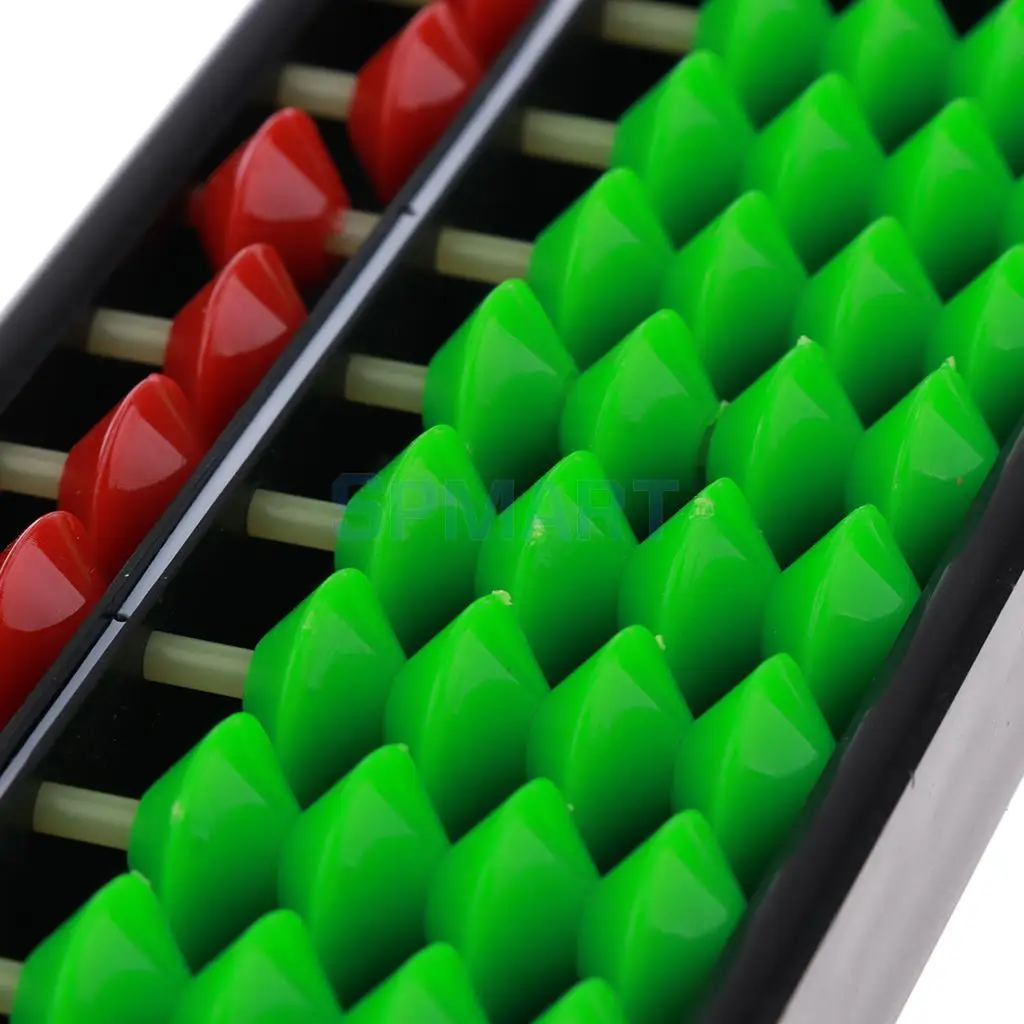 15 Rods Red & Green Beads Abacus Arithmetic Number Counting Tool Maths Learning Aid Toy