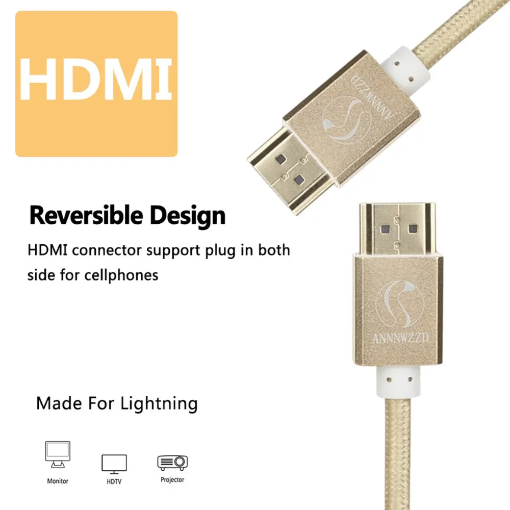 HDMI кабель 1 м 2 3 5 10 высокоскоростной PRO Золотой v2.0/1.4a 3D 2160p PS4 SKY HD 4K Ultra Ethernet Аудио