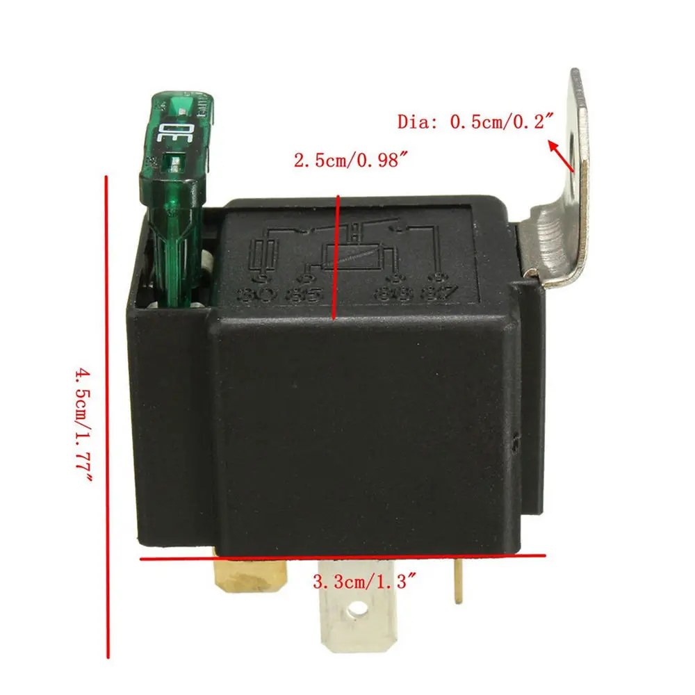 DC 12V 50A 4Pin Heavy Duty Splitter Charge ON//OFF Relay Car Truck Boat Black