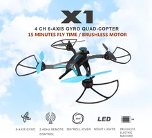 Brushless Motor Drone Hexacopter Professional Quad JJRC X1 Remote Control Helicoptero Mini Drone Rc Quadcopter Flying Helicopter