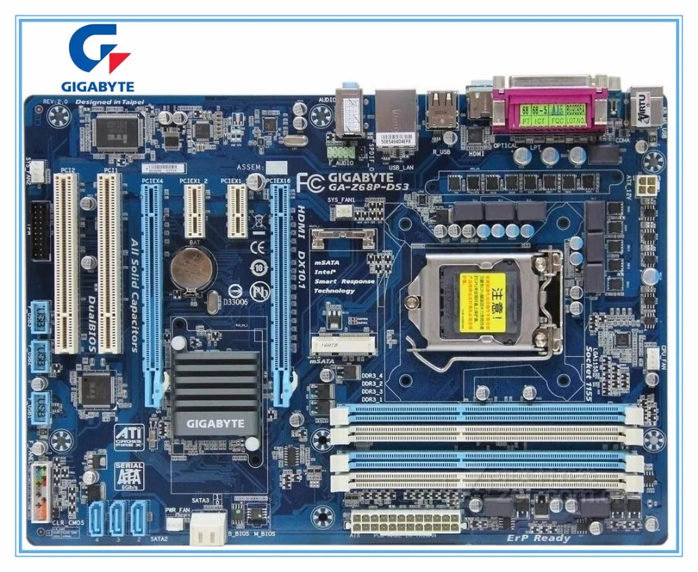 Gigabyte desktop motherboard for GA Z68P DS3 DDR3 LGA 1155