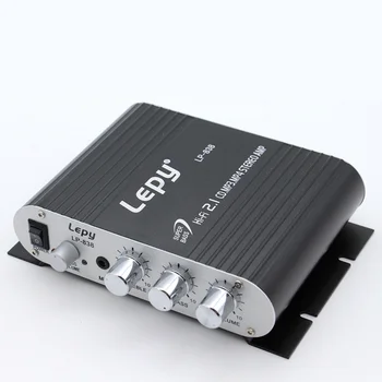 

2018 LP-838 car home 12V computer HIFI amplifier 2.1 channel with subwoofer adjustment small amplifier
