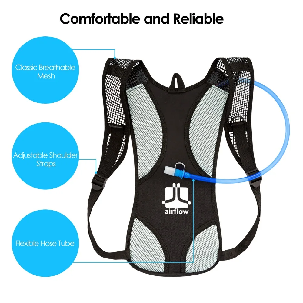 Professional Hydration Pack Rucksack Backpack with 2L(70 oz) Water Bladder Tube System Perfect For Race Hydration Vest Cycling
