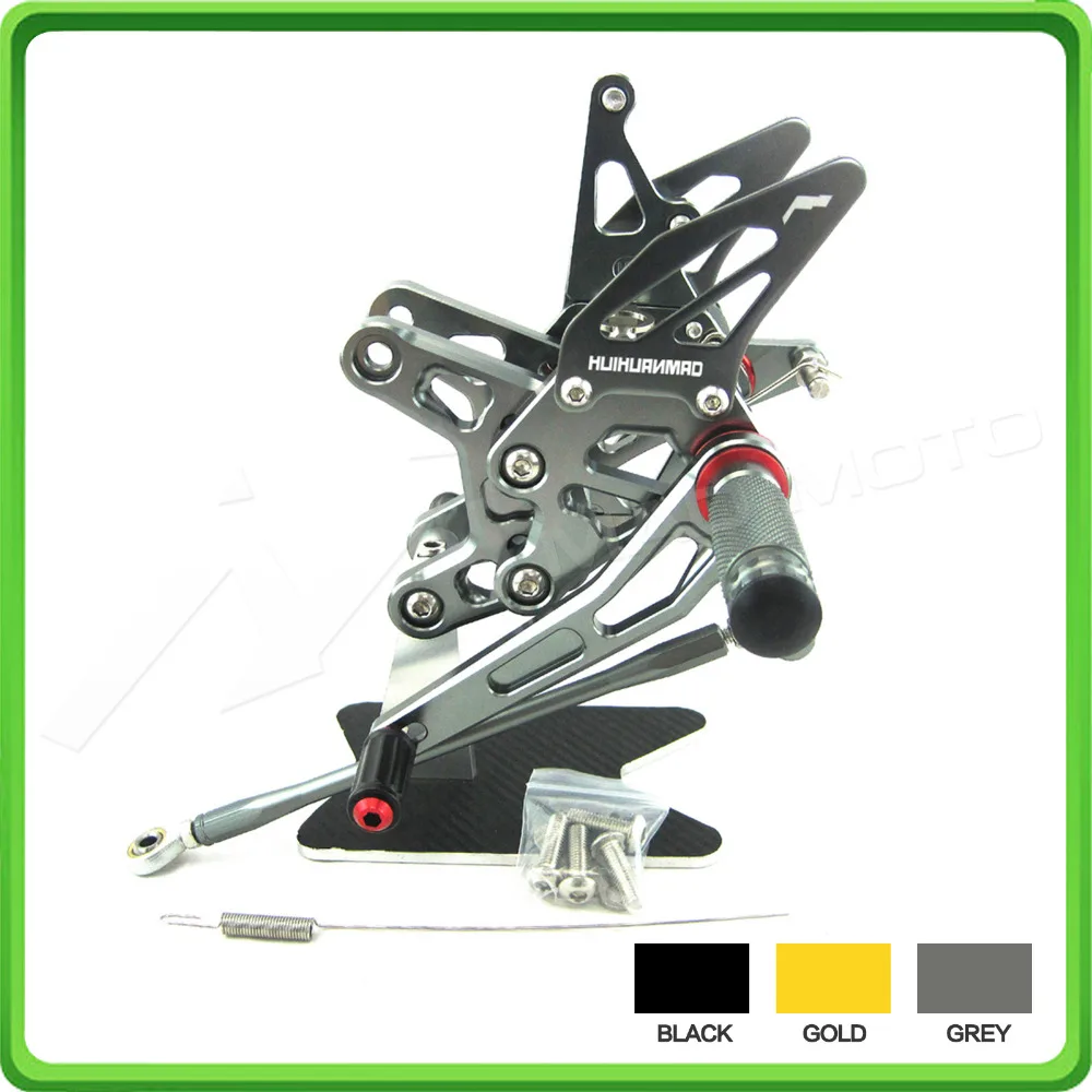 Motorcycle For KAWASAKI 2007-2008 ZX6R REAR SET rearsets foot pegs BLACK