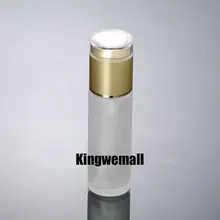 100 шт/партия емкость 80 мл матовое стекло с золотым пресс-насосом бутылка, лосьон упаковочная бутылочка для косметики EJ13