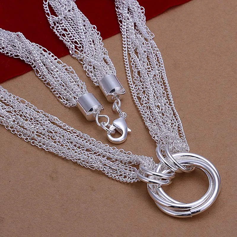 hot sell silver plated Jewelry Necklace Fine Fashion Cute Silver Plated